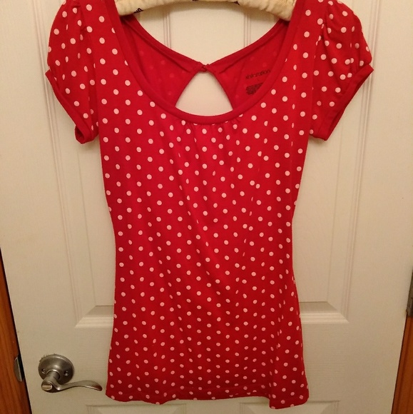 Adorable Red w/ white dot Xhilaration cutout - Picture 1 of 4